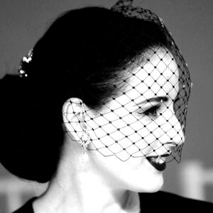 Elegant Black Veil Headpiece Church Funeral Memorial Business Formal Tea Brunch